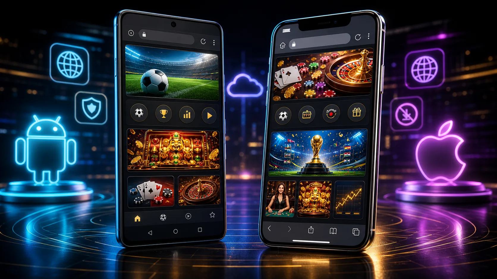 Experiência thunderpick compatível com Android e iOS no navegador mobile